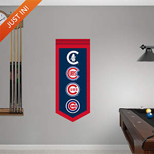 Chicago Cubs Logo Evolution Banner Fathead Wall Decal